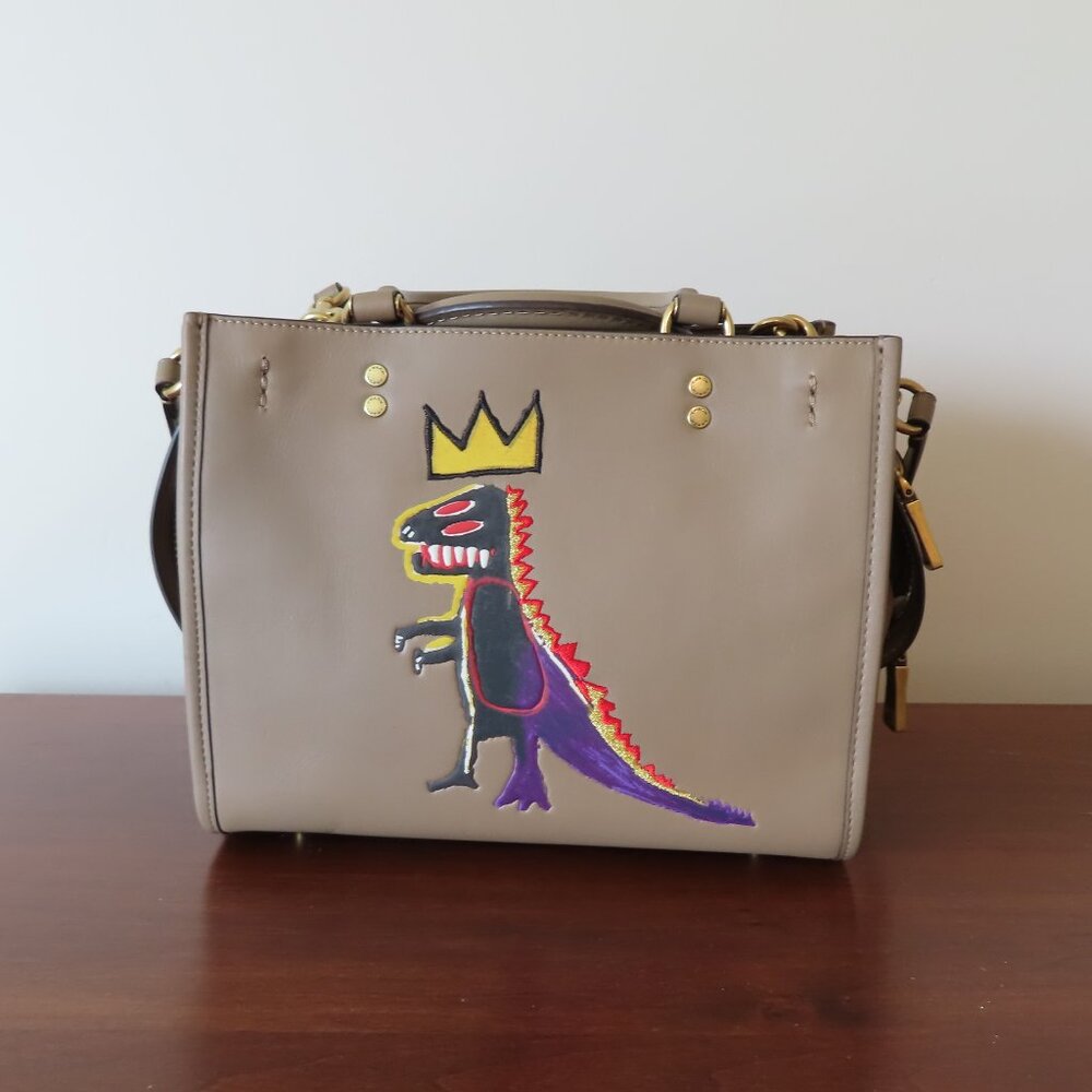 Coach X Jean Michel Basquiat Rogue 25 NWOT 6889 Leather crossbody pez dispenser